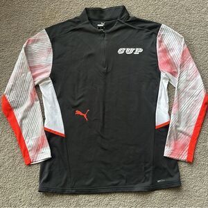 Rare! Puma Mens Individual“CUP” Training  1/4 Zip Top!